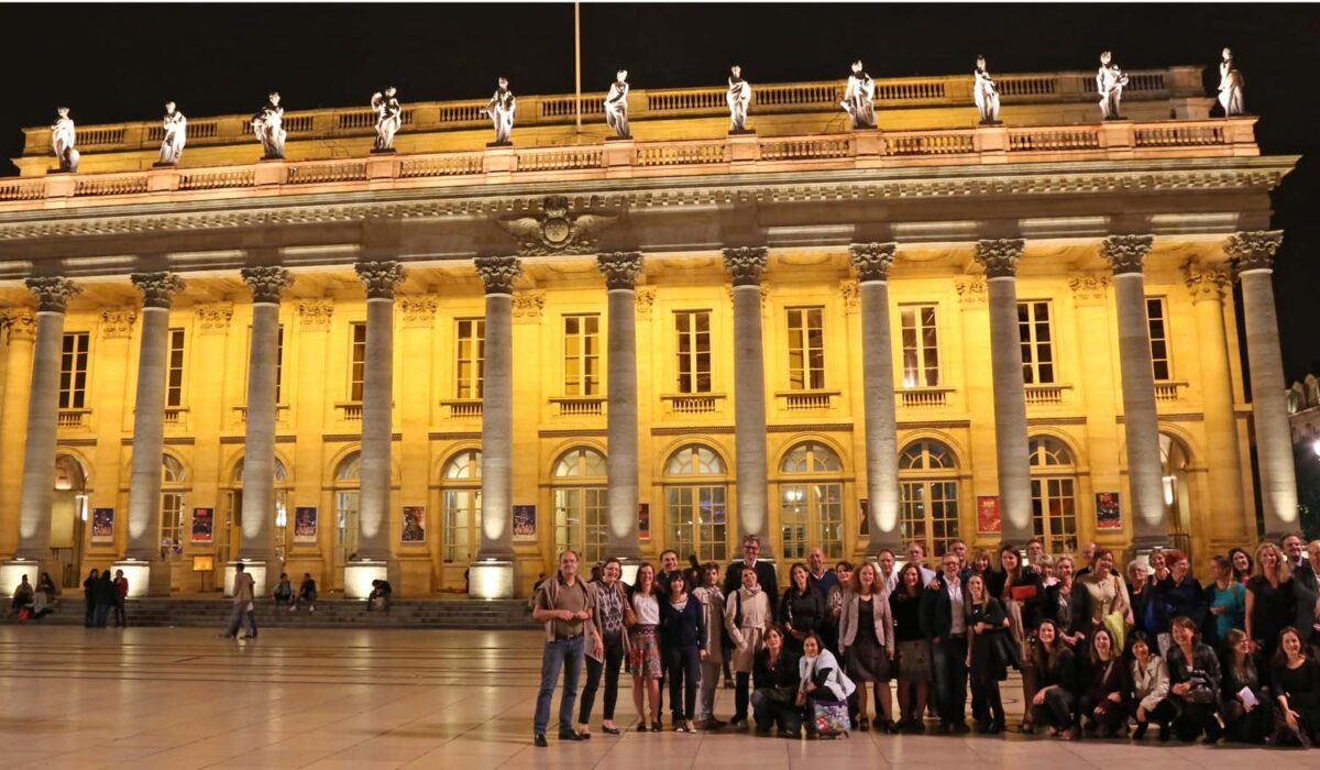 2016 WCVD Congress after-dinner group, Opéra National Grand Théâtre, Place de la Comédie, Bordeaux